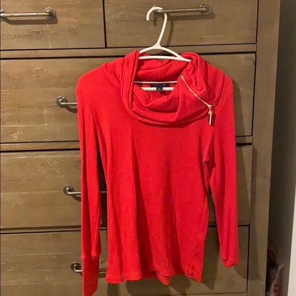 red tommy hilfiger turtleneck sweater - Picture 1 of 2